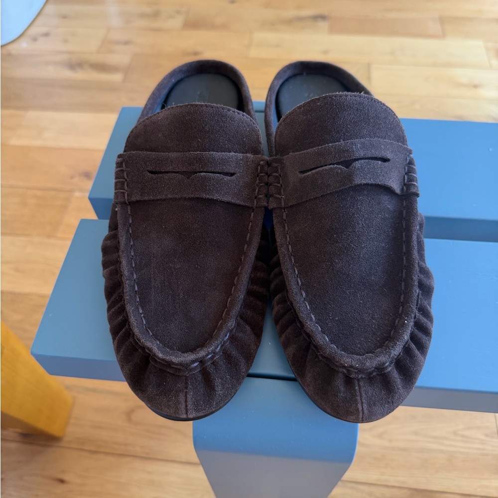Women’s Steve Madden Rafe Brown Suede Loafer Mule
